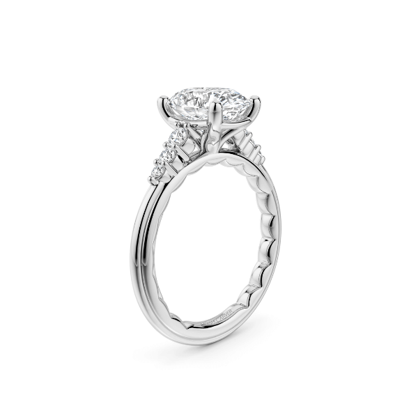 Noam Carver 14K White Gold Oval Diamond Engagement Ring - LU007-02WS2-A