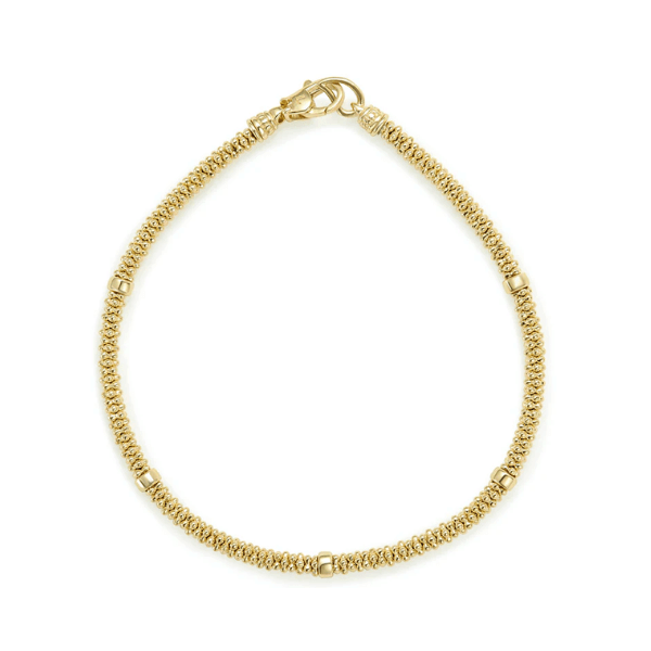 Lagos 18K Gold 3mm Beaded Bracelet - 05-10293-M