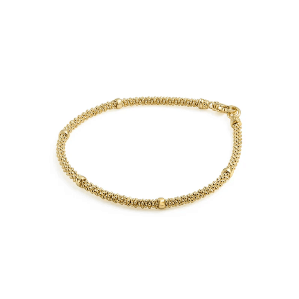 Lagos 18K Gold 3mm Beaded Bracelet - 05-10293-M