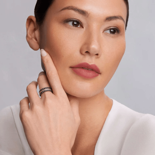 Lagos 18K Gold and Ceramic Stacking Ring - 02-10289-CB7