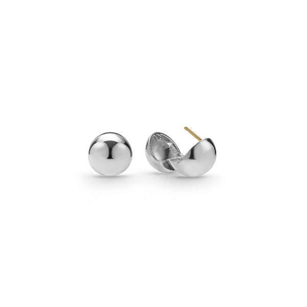 Lagos Caviar Bubbly Silver Round Huggie Earrings - 01-82134-00