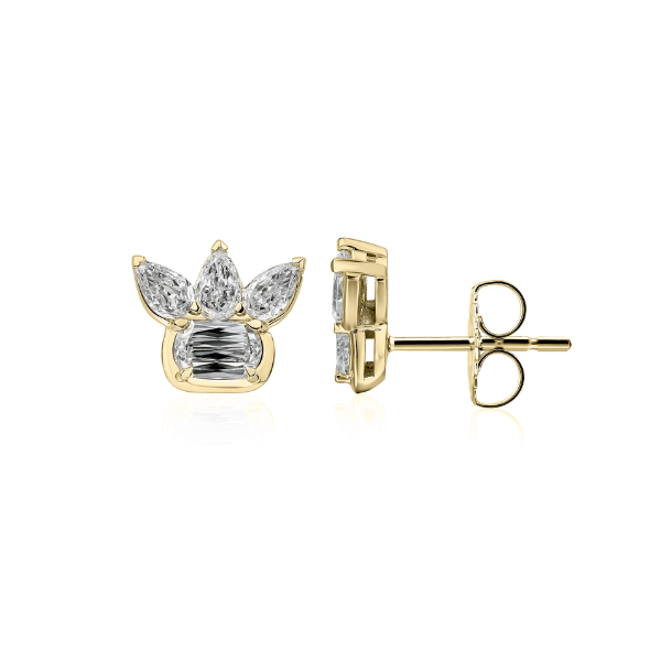 Christopher Designs 14KW 0.56ctw L'Amour Mixed Shape Earrings - J12ER-100-14W