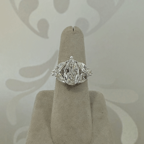 Christopher Designs 18K White Gold 2.06ct Pear Engagement Ring - 020640