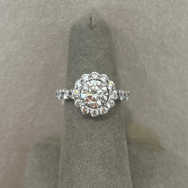 Moyer Collection 18K White Gold 1.51ct Round Brilliant Cut Complete Engagement Ring - 445119