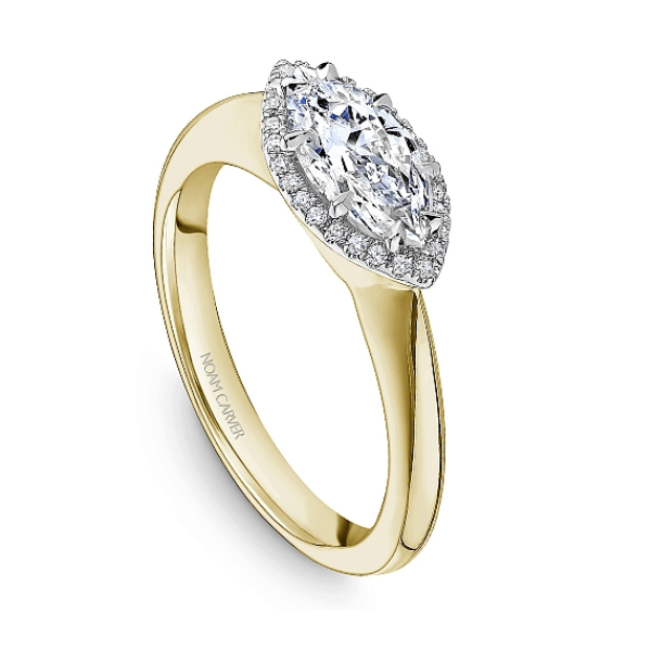Noam Carver 14K Yellow Gold Marquise Diamond Halo Engagement Ring - R062-01YWM-FCYA
