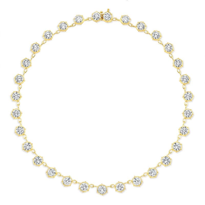 Rahaminov 18K Yellow Gold 18.20ctw Diamond "Elizabeth" Necklace - NK-8563-YG