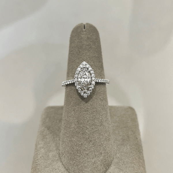Moyer Collection White Gold 1.04 ct Marquise Diamond Complete Engagement Ring - 398005