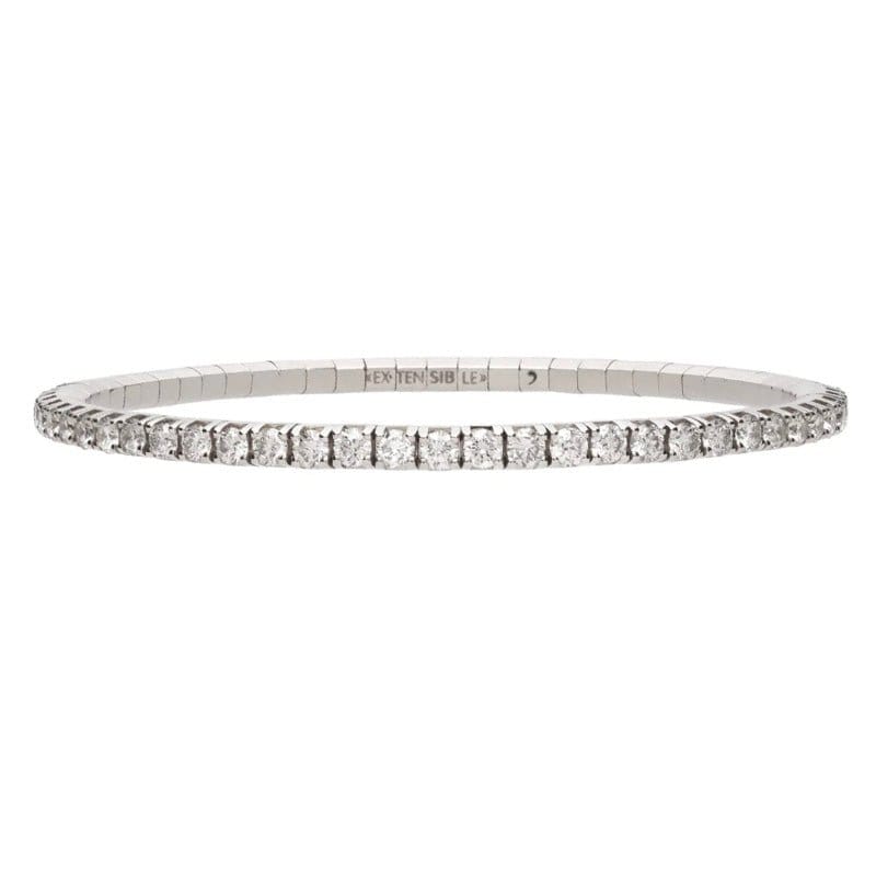 Extensible 18KW 3.96ctw Diamond Stretch Bracelet - BTE10DB