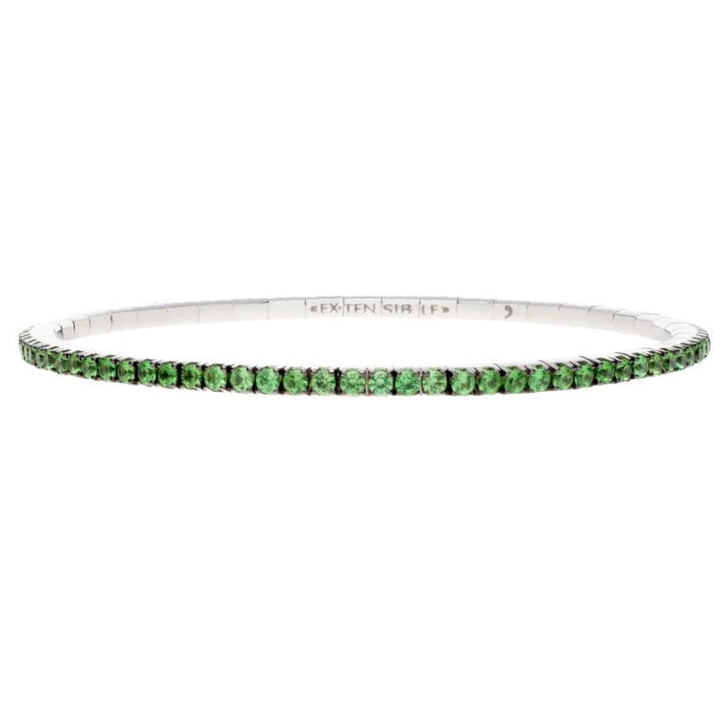 Extensible 18KW 2.59ct Tsavorite Stretch Bracelet - BTE65TS