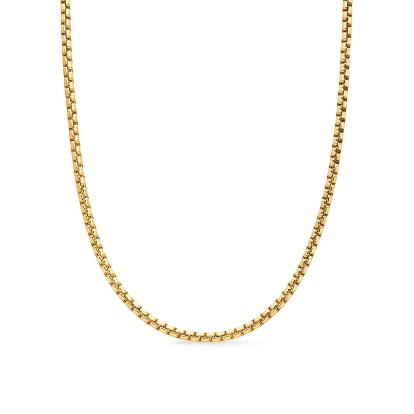 David Yurman Box Chain Necklace in 18K Yellow Gold, 3.4mm, 18"