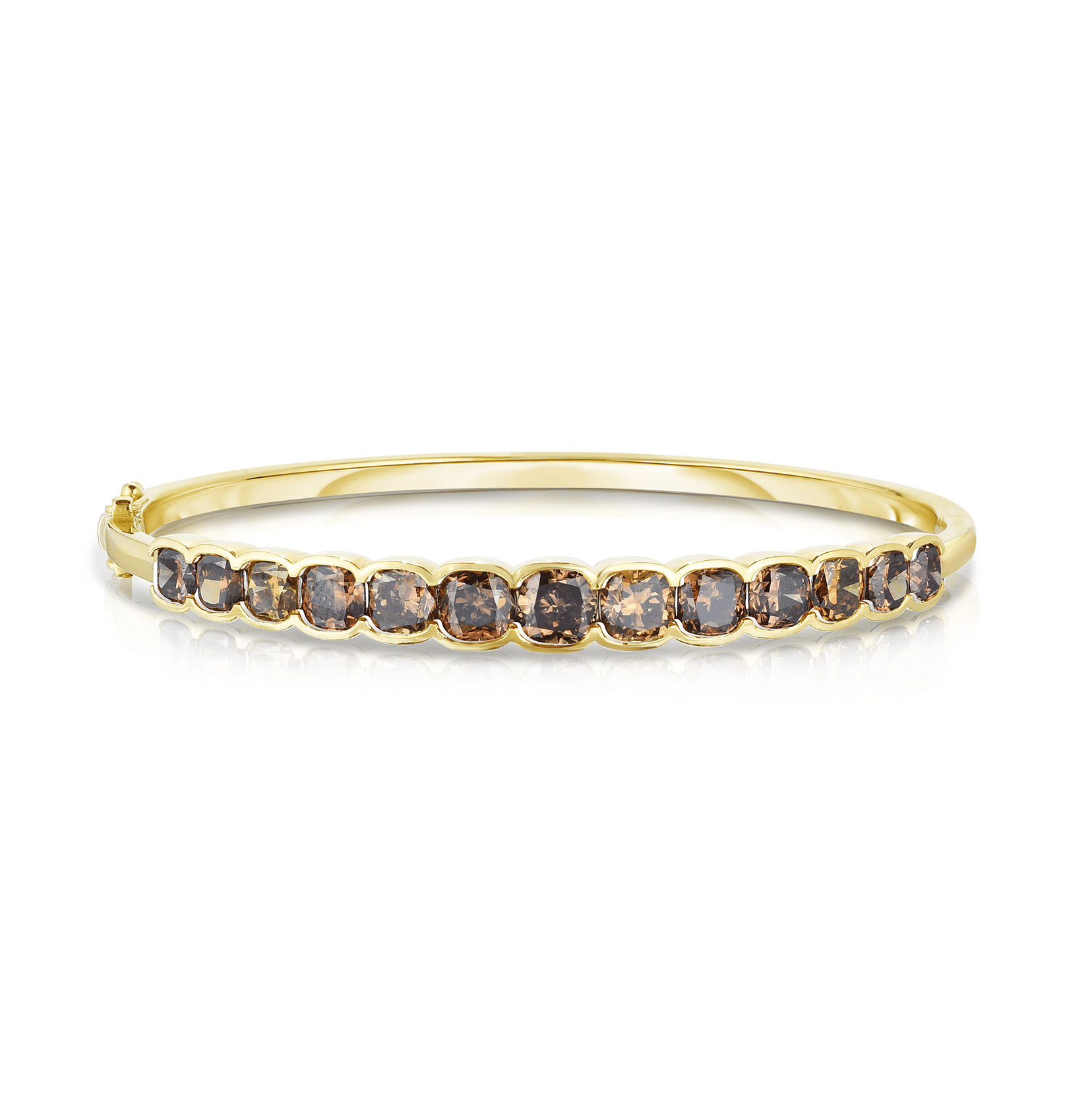 Sabel Collection Yellow Gold Fancy Brown Diamond Bangle