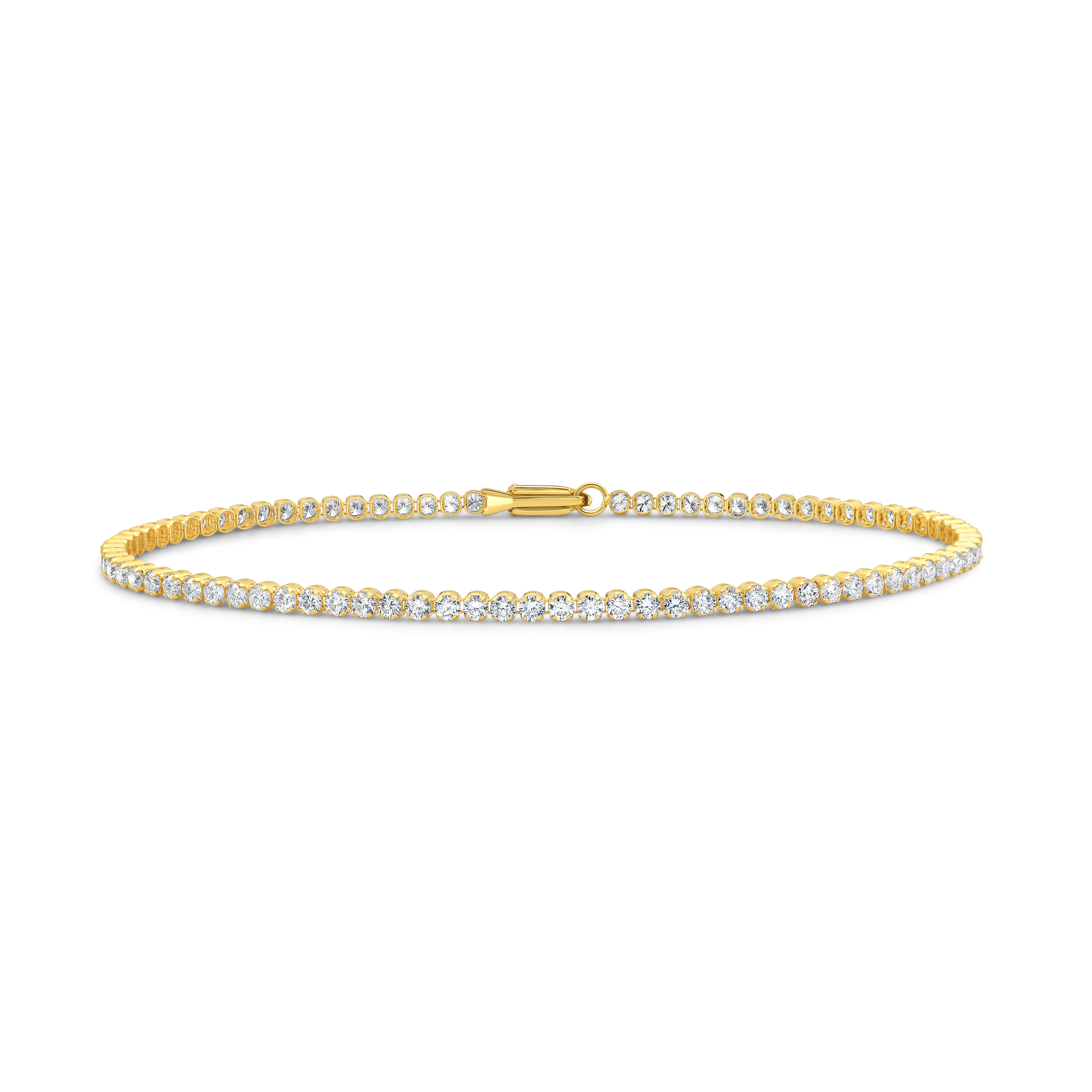 Sabel Collection Yellow Gold Diamond Tennis Bracelet, 7"
