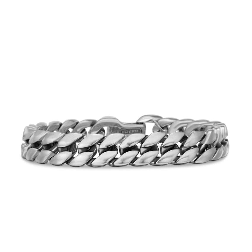 David Yurman Curb Chain Bracelet in Sterling Silver, 11.5mm, Size Small