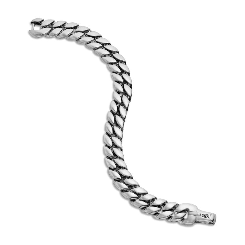 David Yurman Curb Chain Bracelet in Sterling Silver, 11.5mm, Size Small