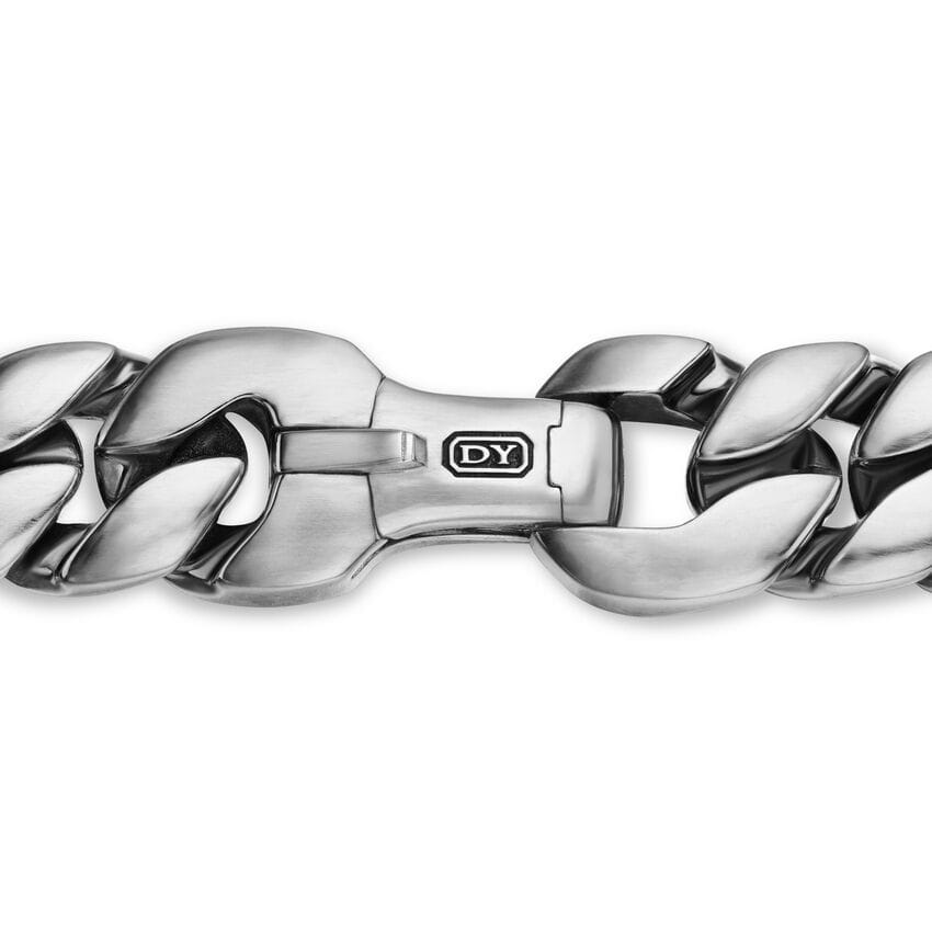 David Yurman Curb Chain Bracelet in Sterling Silver, 11.5mm, Size Small