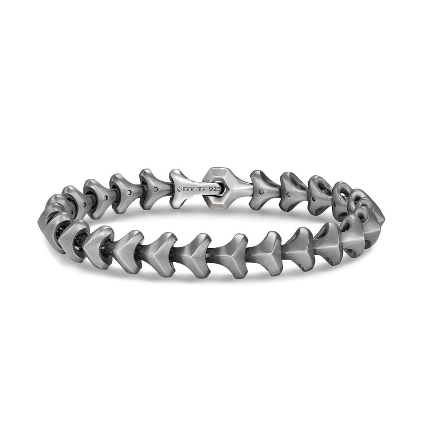 David Yurman Armory Link Bracelet in Anthracite Titanium, 9.5mm, Size Medium