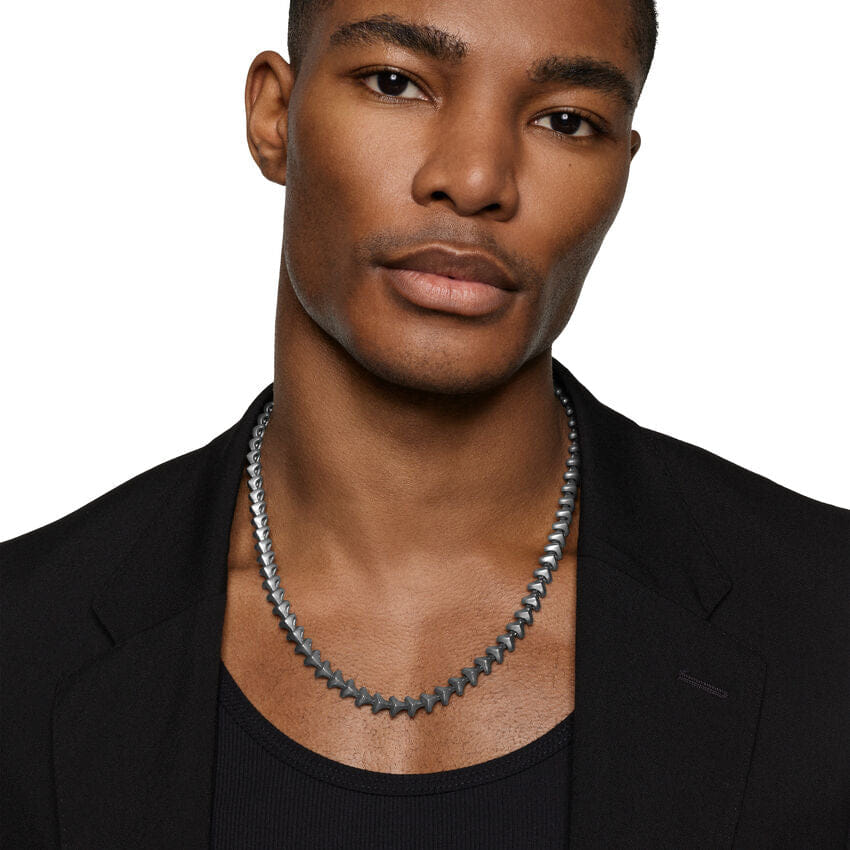 David Yurman Armory Necklace in Anthracite Titanium, 9.5mm, 22"