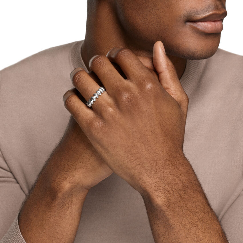 David Yurman Armory Band Ring in Sterling Silver, 6.2mm, Size 9