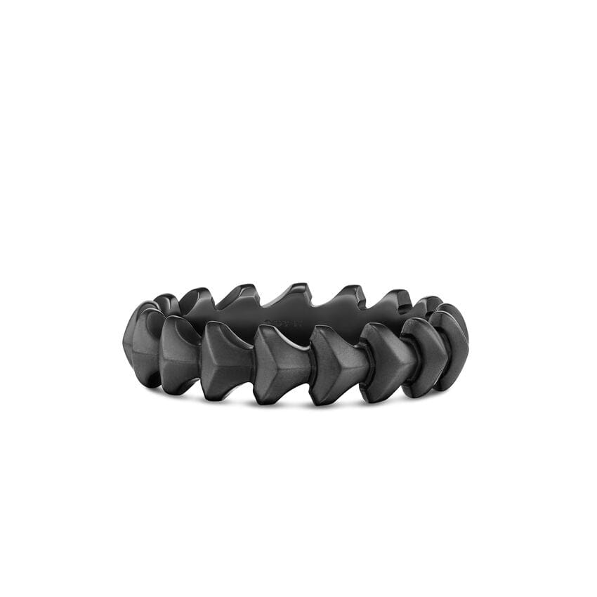 David Yurman Armory Band Ring in Black Titanium, 6.2mm, Size 9