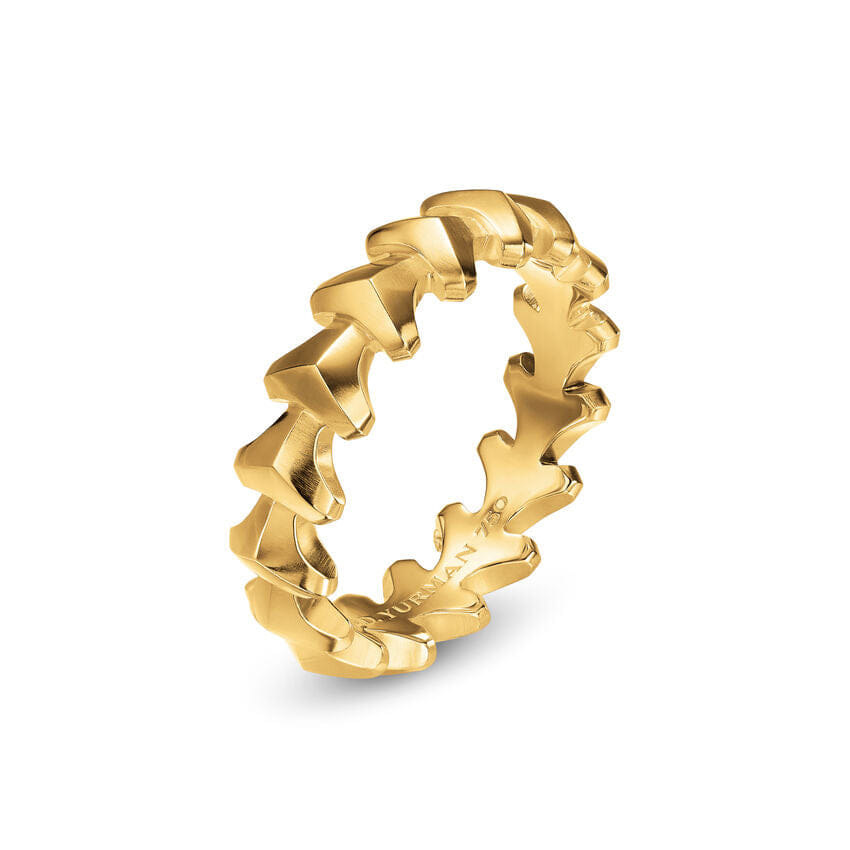 David Yurman Armory Band Ring in 18K Yellow Gold, 6.2mm, Size 10
