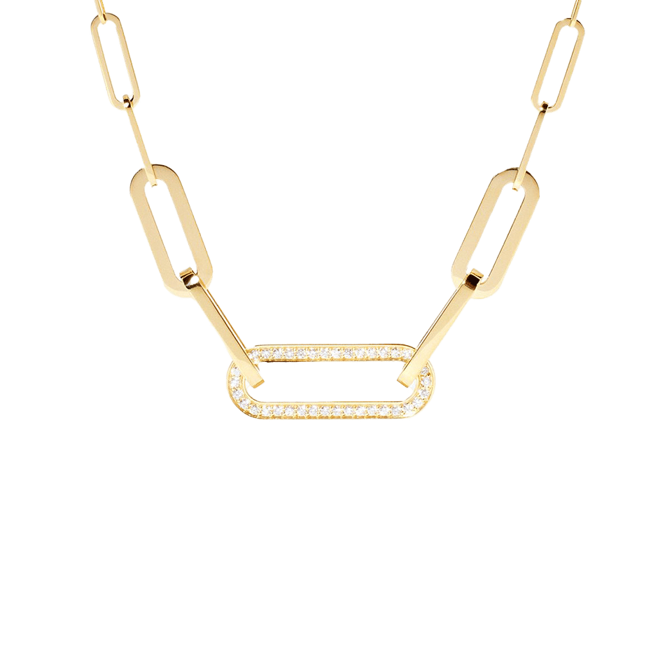Dinh Van Maillon Yellow Gold Medium Diamond Necklace