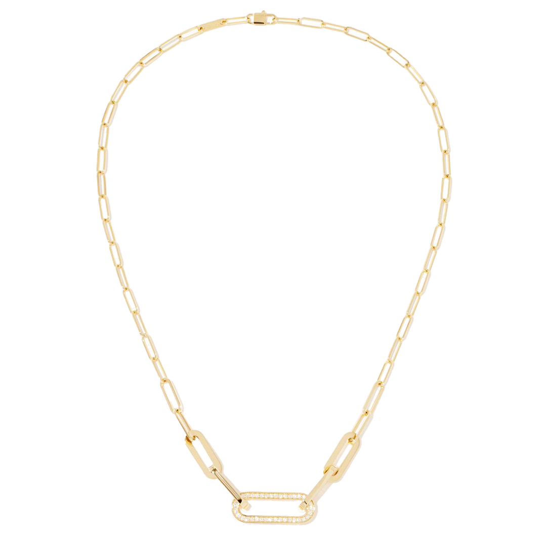 Dinh Van Maillon Yellow Gold Medium Diamond Necklace