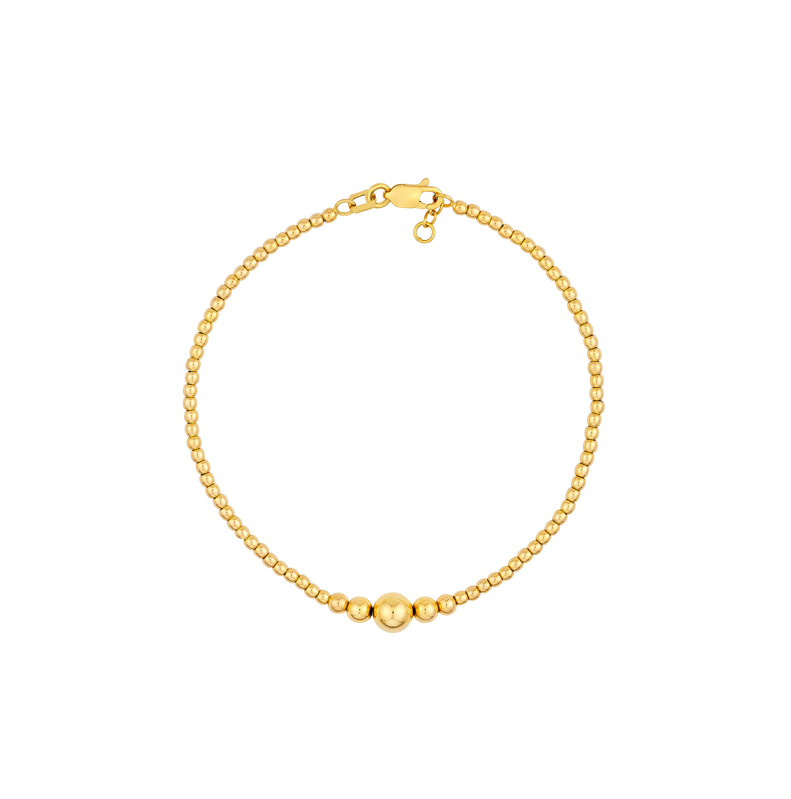 Sabel Collection Yellow Gold Graduated Bead Bracelet