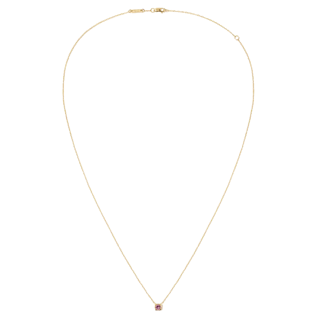 Dinh Van Le Cube Yellow Gold Pink Sapphire Necklace