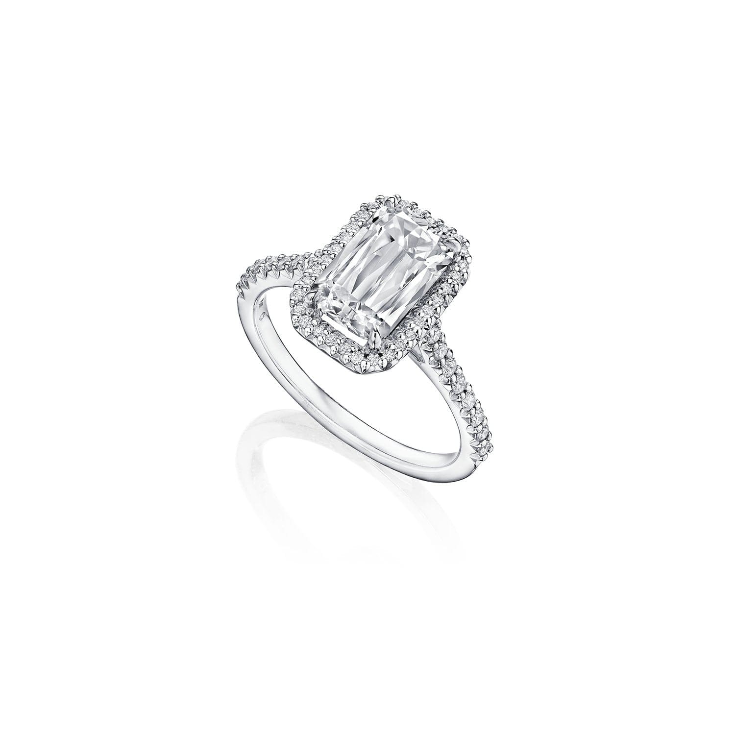 Fink's Exclusive Platinum ASHOKA® Diamond Halo Engagement Ring