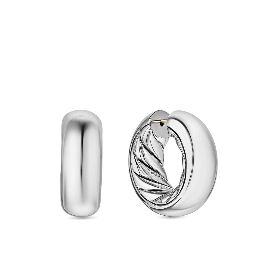 David Yurman DY Mercer Hoop Earrings in Sterling Silver, 24.7mm