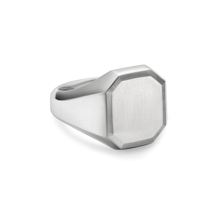 David Yurman Streamline Signet Ring in Sterling Silver, 18mm, Size 10