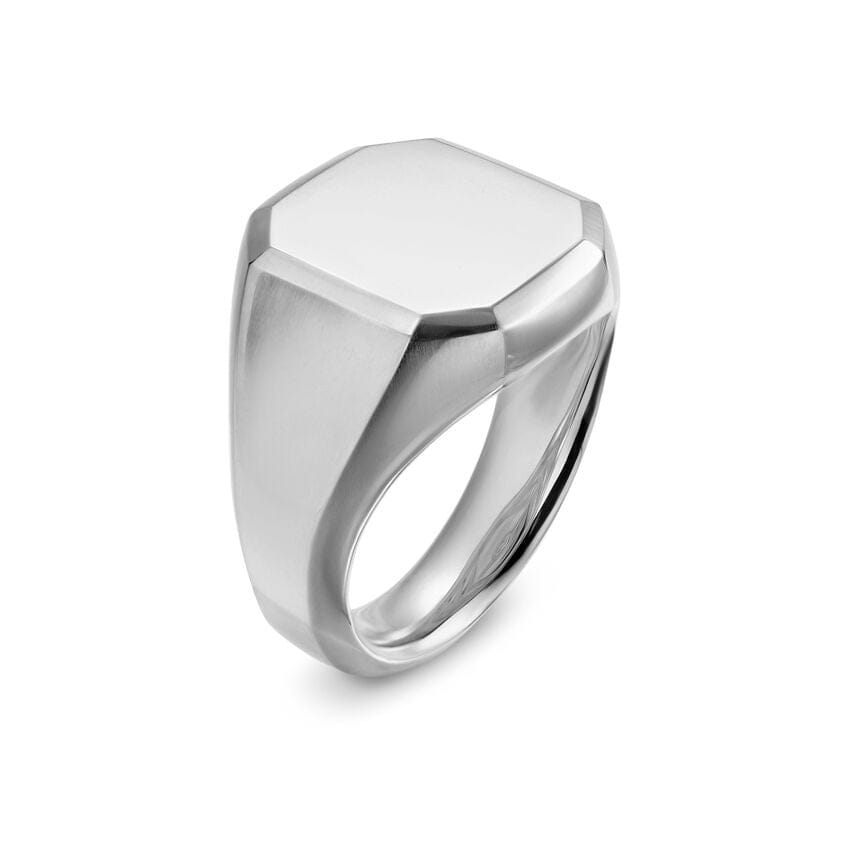 David Yurman Streamline Signet Ring in Sterling Silver, 18mm, Size 10