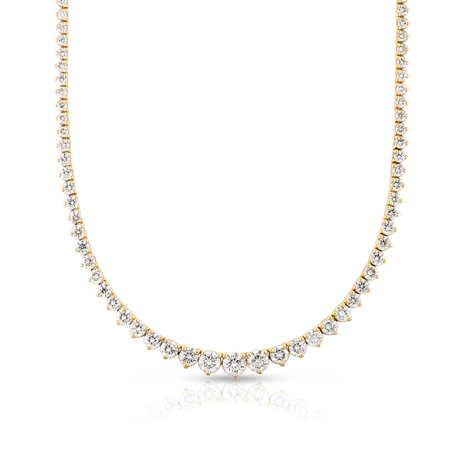 Sabel Collection Yellow Gold Diamond Necklace, 16"