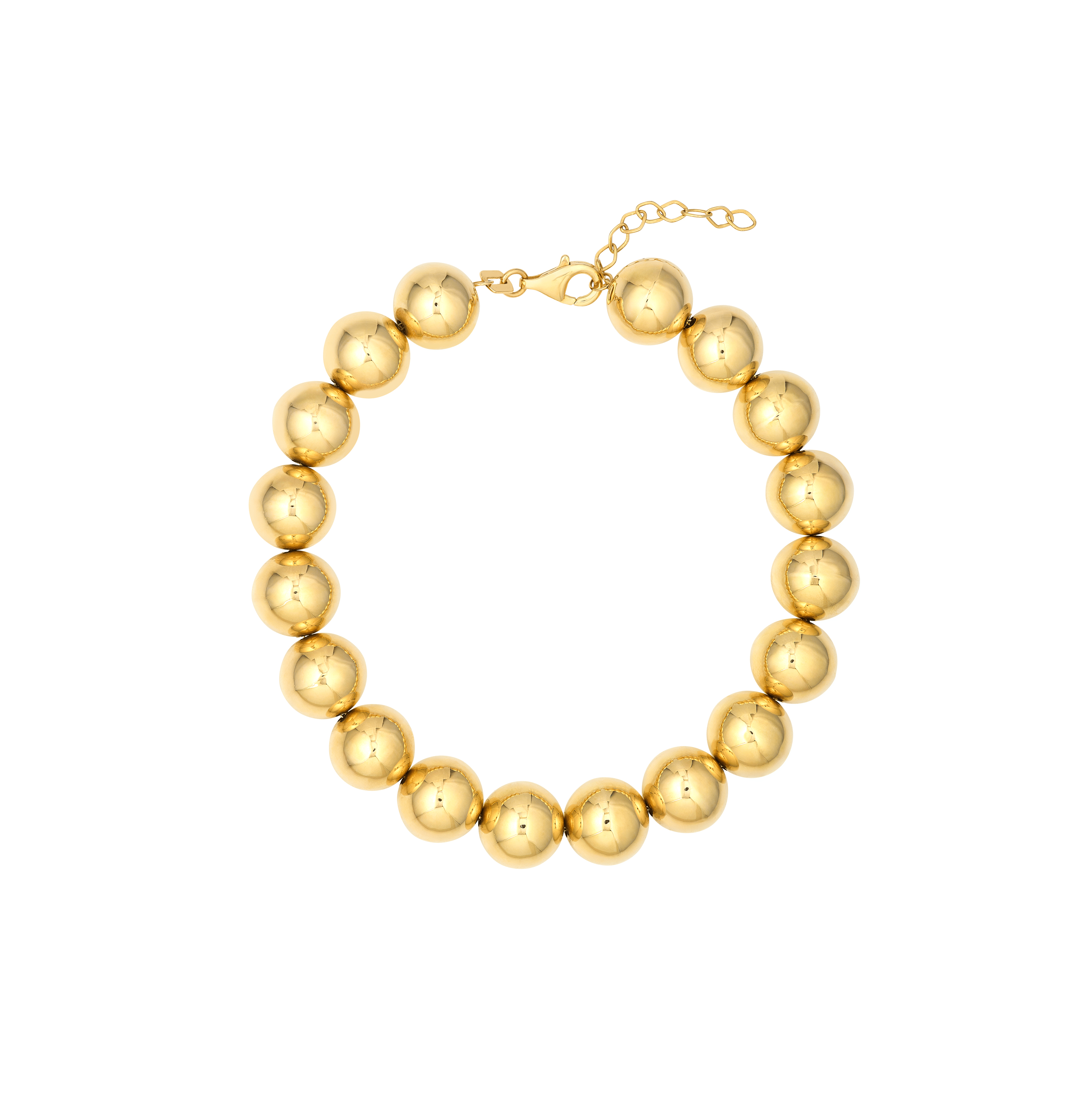 Sabel Collection Yellow Gold Bead Bracelet, 10mm