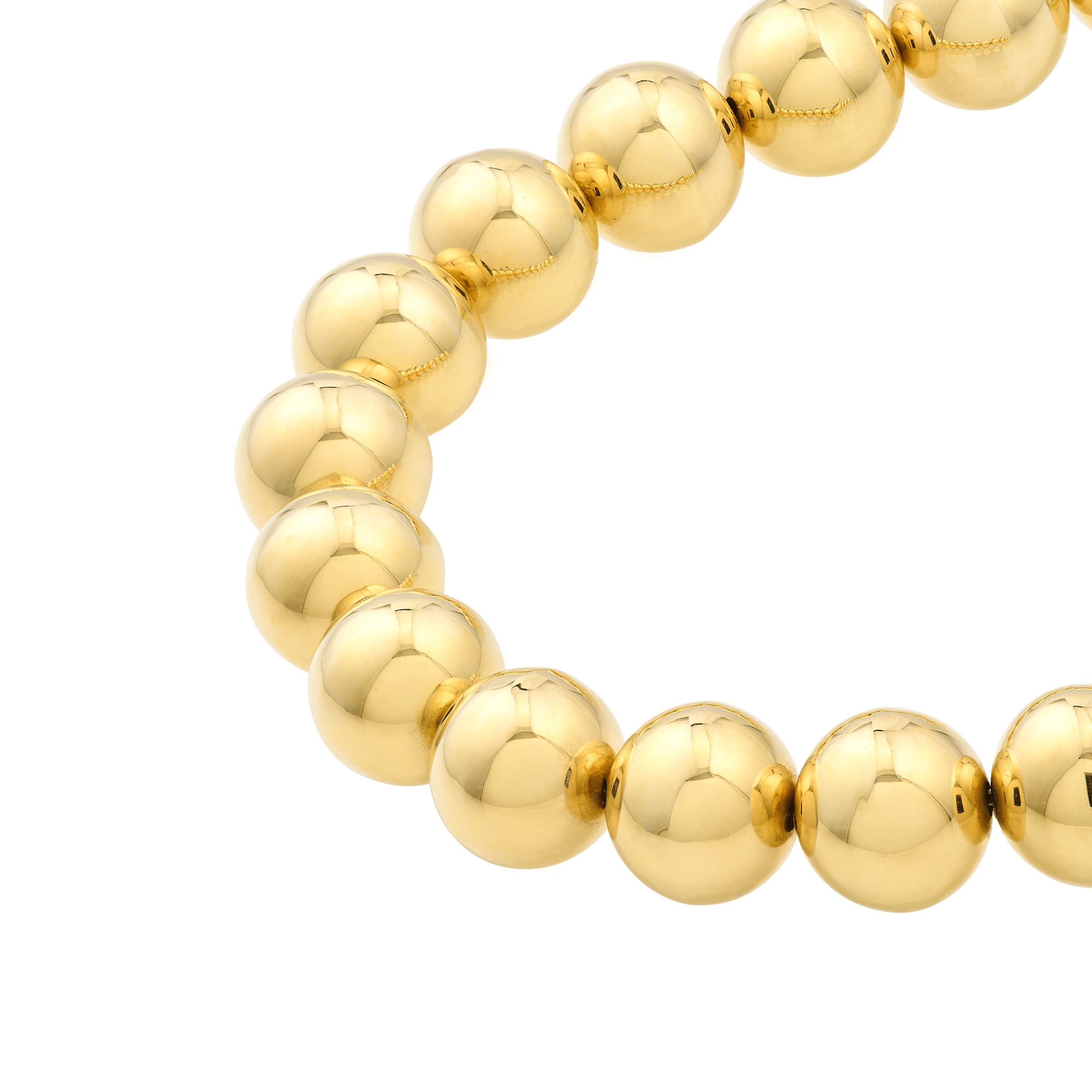 Sabel Collection Yellow Gold Bead Bracelet, 10mm