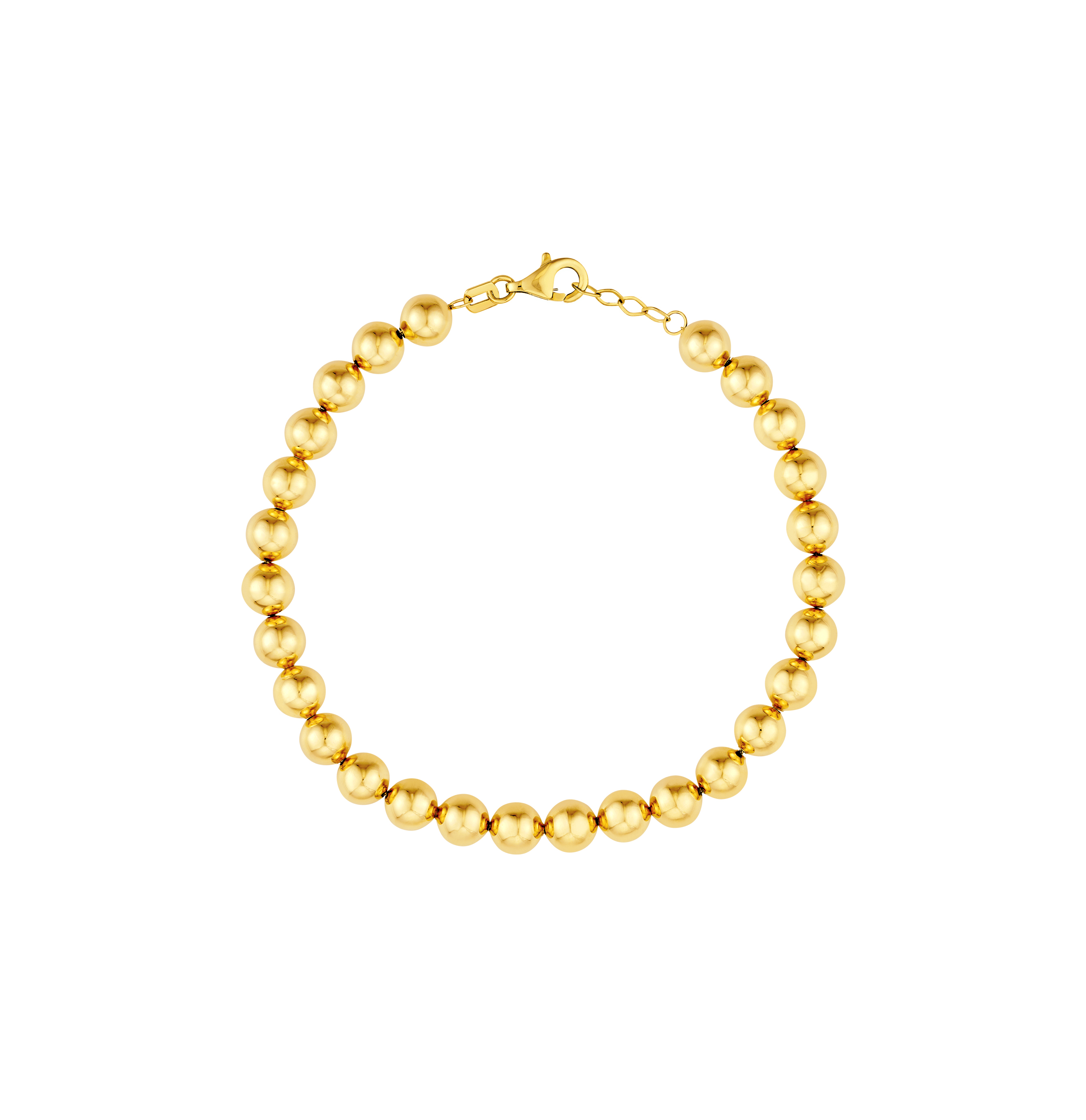 Sabel Collection Yellow Gold Bead Bracelet, 6mm