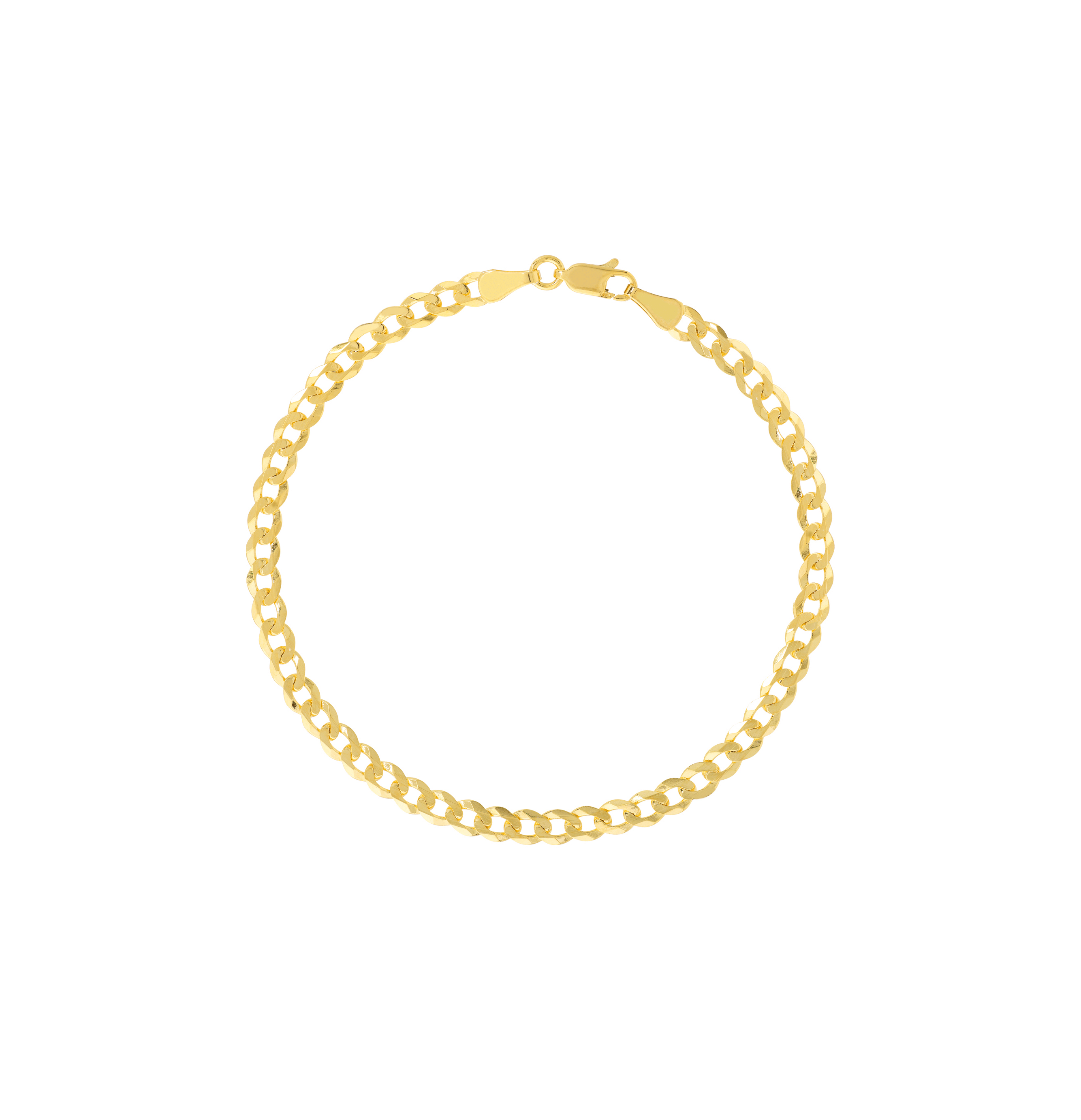 Sabel Collection Yellow Gold Flat Open Chain Bracelet