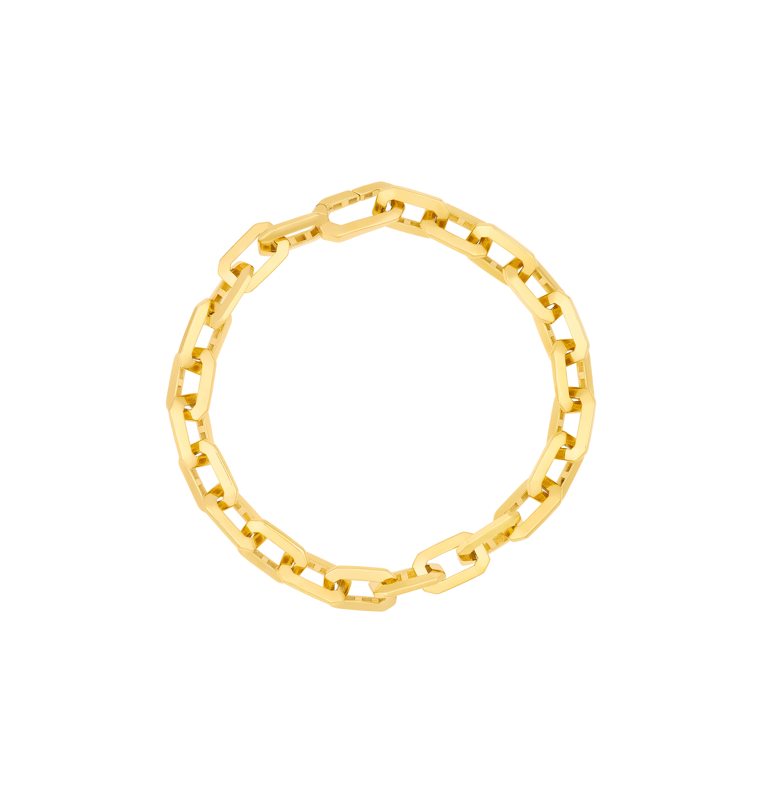 Sabel Collection Yellow Gold Octagon Link Bracelet