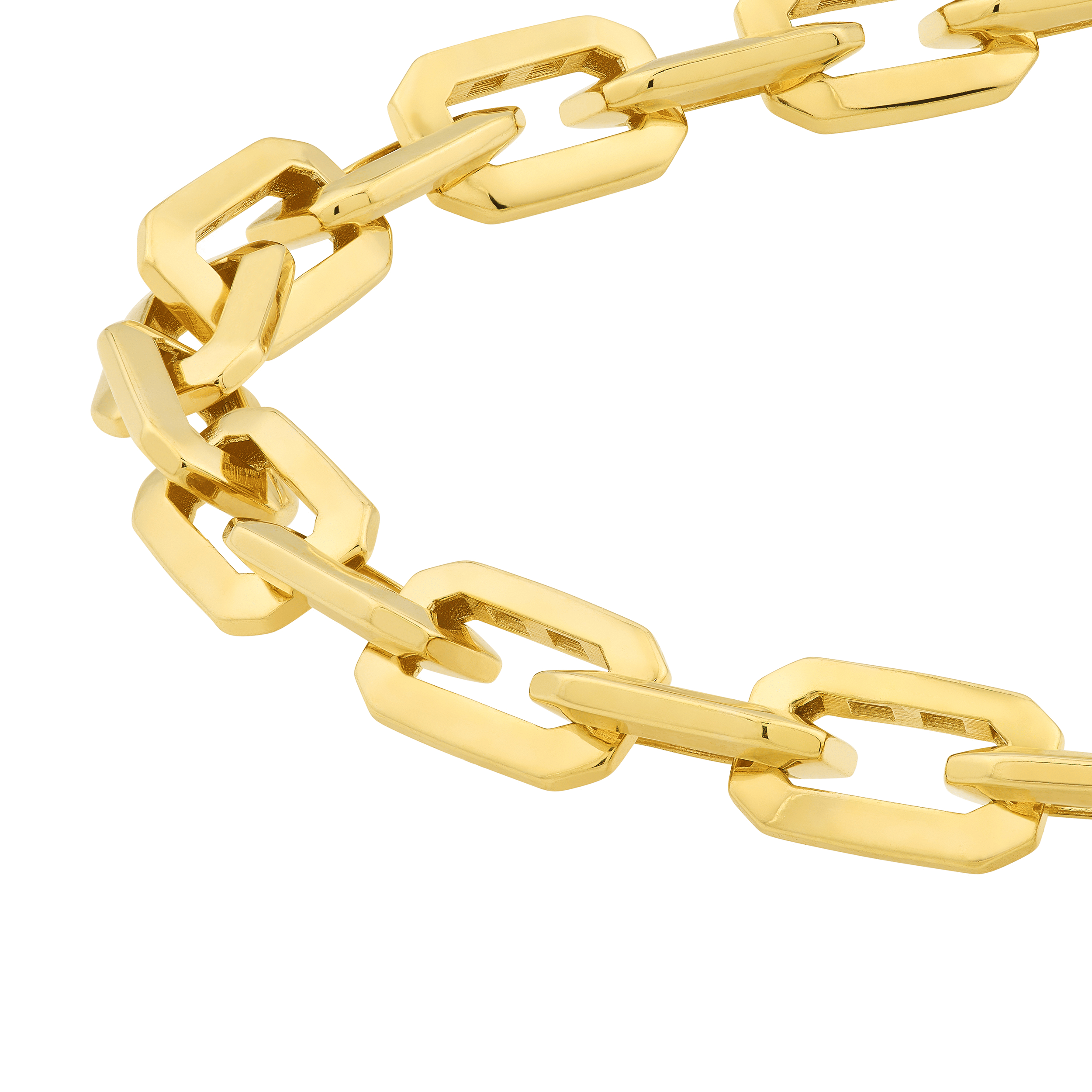 Sabel Collection Yellow Gold Octagon Link Bracelet