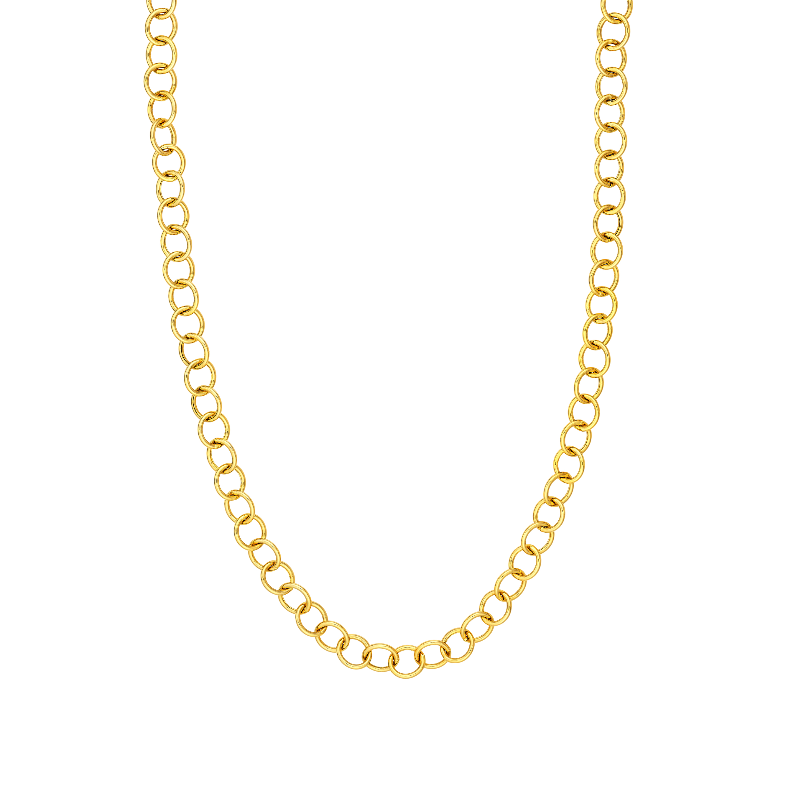 Sabel Collection Yellow Gold Circle Link Necklace