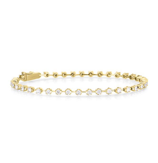 Sabel Collection Yellow Gold Petite Bar Tennis Bracelet