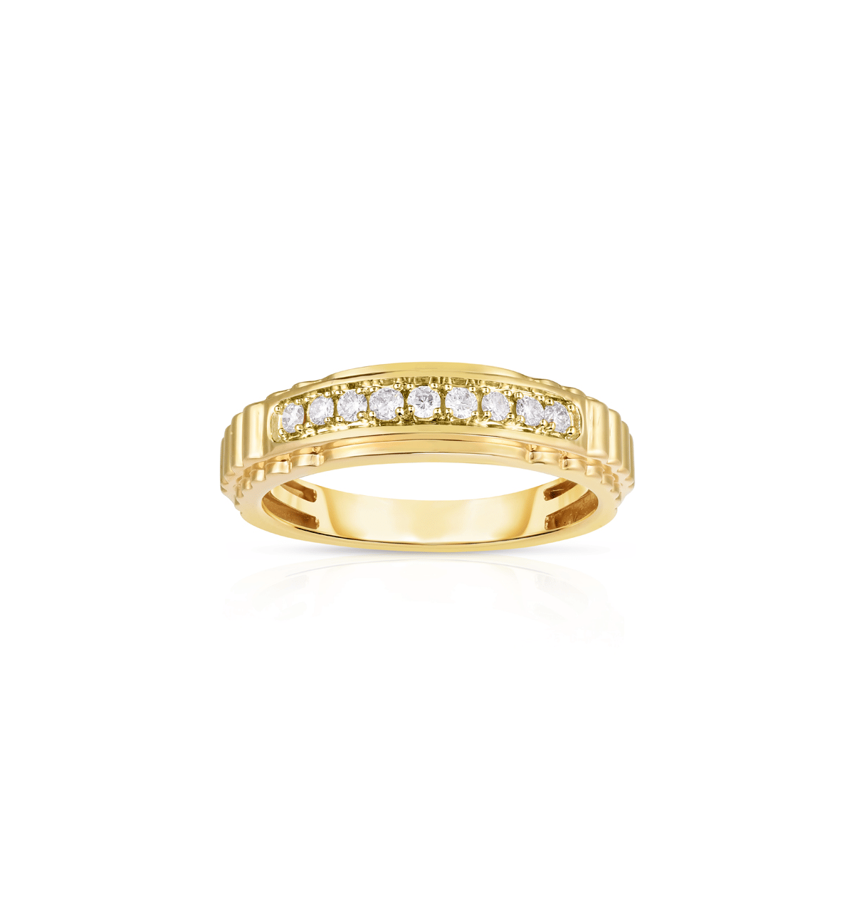 Sabel Collection Yellow Gold Diamond Men's Ring