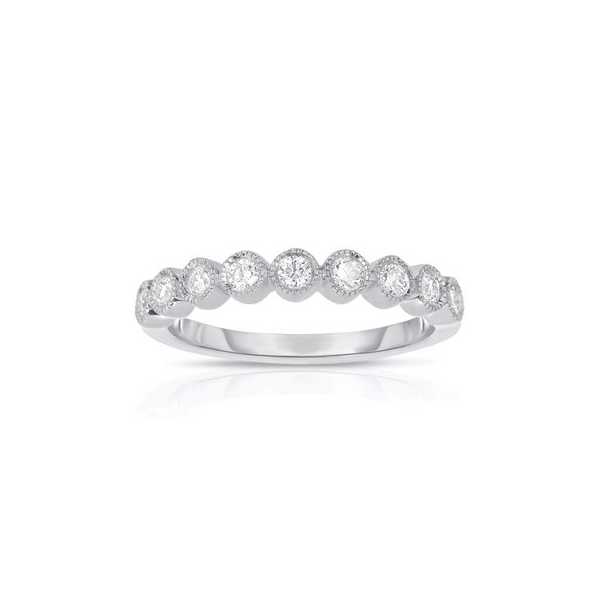 Sabel Collection White Gold Diamond Milgrain Ring