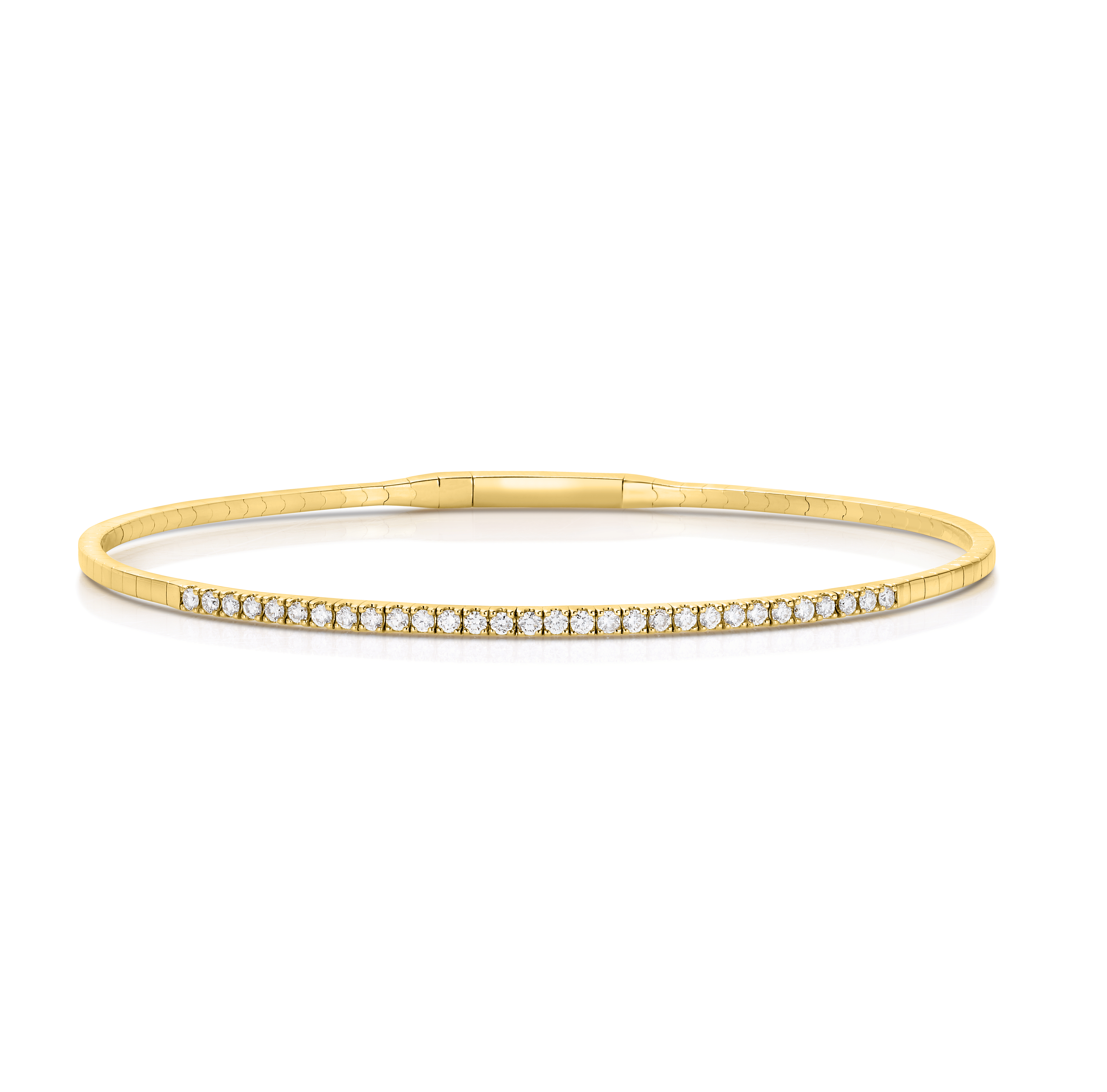 Sabel Collection Yellow Gold Diamond Bangle