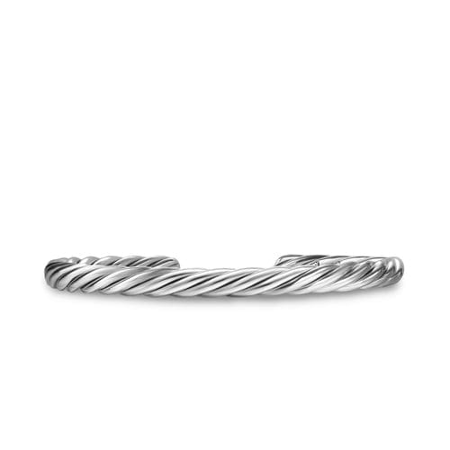 David Yurman Cable Cuff Bracelet in Sterling Silver, 6mm, Size Medium