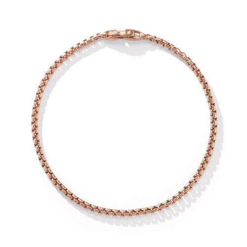 David Yurman Box Chain Bracelet in 18K Rose Gold, 2.7mm, Size Medium