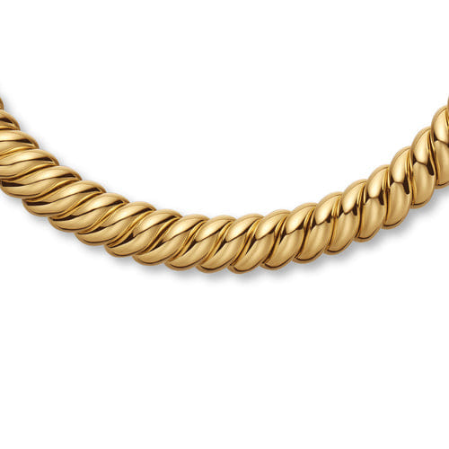 David Yurman Sculpted Cable Necklace in 18K Yellow Gold, 14mm, 17"