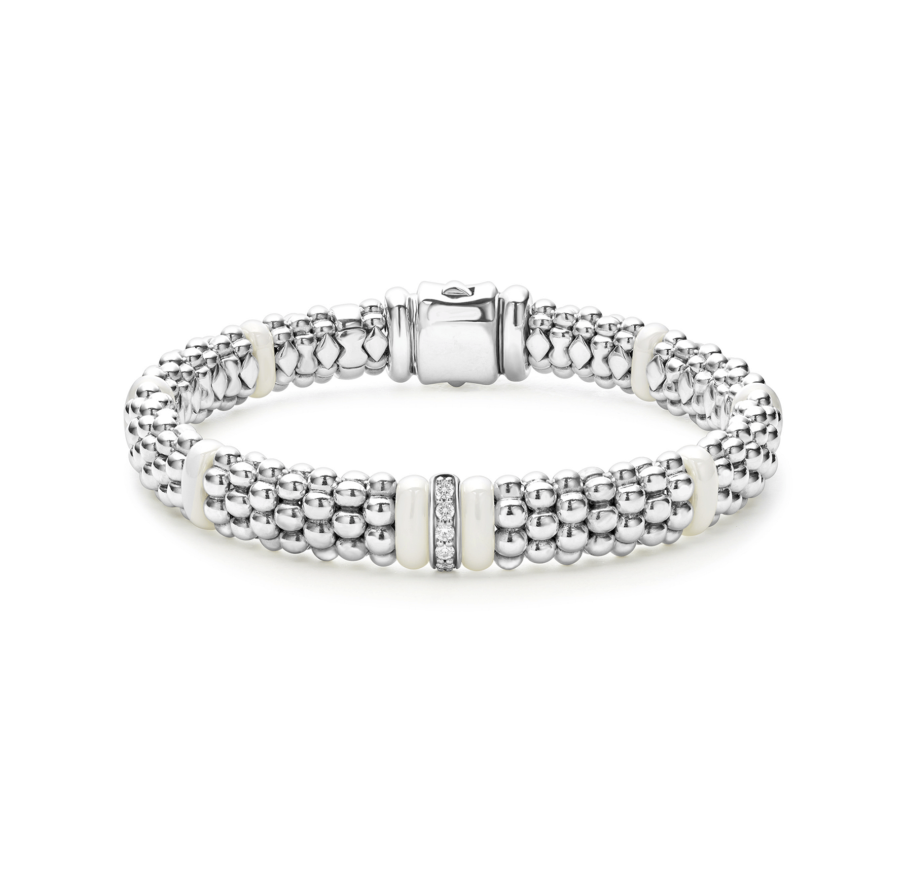 LAGOS White Caviar Single Station Diamond Caviar Bracelet
