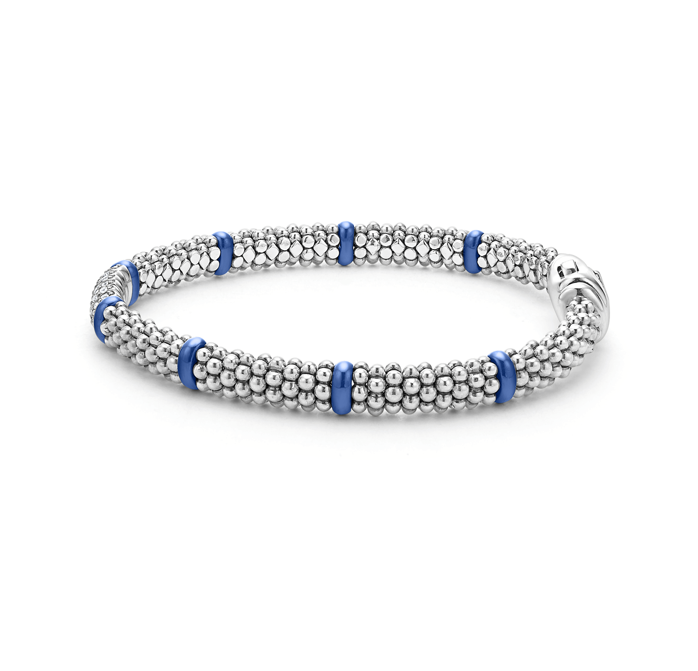 LAGOS Blue Caviar Six Station Diamond Caviar Bracelet, 6mm