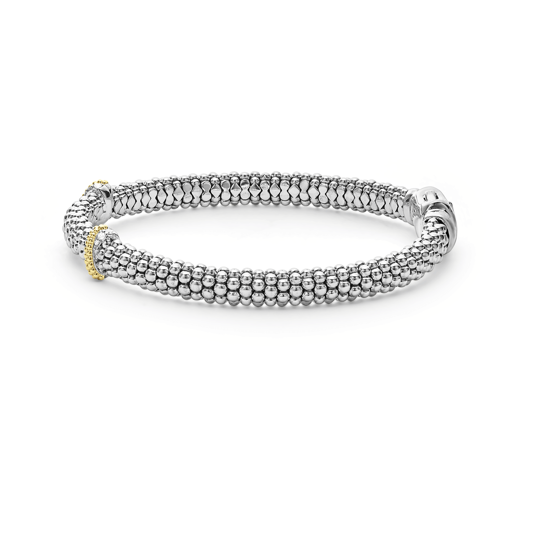 LAGOS Caviar Lux Double X Caviar Diamond Bracelet